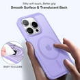 thumbnail image 3 of for iPhone 13 Pro Phone Case, iPhone 13 Pro  Case [Compatible with Magsafe] Translucent Matte Shockproof Women Men Girl Protective Case Cover for iPhone 13 Pro (ONLY) 6.1", Light Purple, 3 of 7