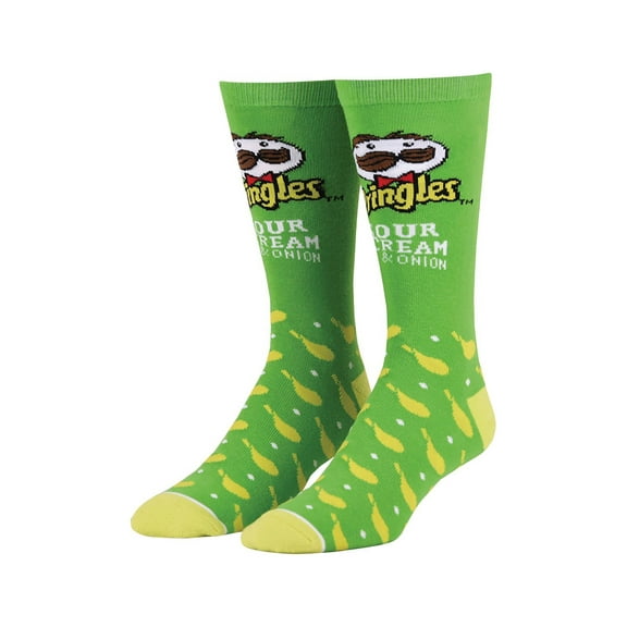 Cool Socks Novelty Crew Socks Men's Women's, Pringles Chips, Graphic Print, Large
