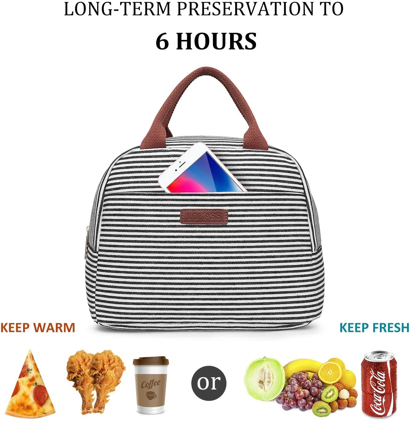 SHAFIRE Canvas Insulated Thermal Lunch Bag for Women  Waterproof Lunch Bag - Lunch Bag