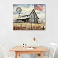 thumbnail image 2 of OBREWY Rustic Canvas Wall Art Farmhouse Windmill Flag Pictures Wall Decor Print Painting for Farm Room Living Room Home Decoration 20x16in, 2 of 6