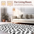 thumbnail image 2 of ODIKA 5'x7' Machine Washable Non-Slip Area Rug, Rustic Farmhouse Spotted Accent With Heritage Design High Traffic Rug, Black, 304435, 2 of 5