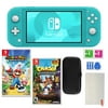 Nintendo Switch Lite in Turquoise with Crash Bandicoot, Mario Rabbids Kingdom Battle and Accessories