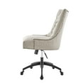 thumbnail image 3 of Computer Work Desk Tufted Chair, Fabric, Black Beige, Modern Contemporary Urban Design, Home Business Office Furniture, 3 of 9