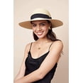 thumbnail image 3 of Pineapple&Star Paris Sun Beach Wide Brim Straw Hat Fine Braid UPF50+ for Women, 3 of 5