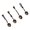 Red patina, variant on SDFGTstore 4Pcs Antique Coffee Dessert Spoon Tableware Creative Handle Stirring Spoons Home Kitchen Tool Star Teaspoon