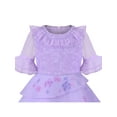 thumbnail image 4 of Girl Dress Purple Floral Flare Layered Skirt Halloween Party 4 Years, 4 of 6