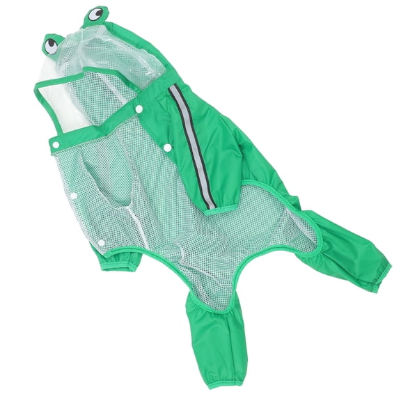 GAXIRE Green Dog Raincoat with Hood Waterproof Outdoor Pet Clothing Stylish and Protective