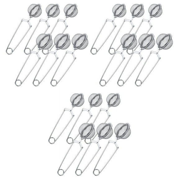 18Pcs Tea Infuser Loose Leaf Tea Snap Ball Tea Strainer Spoon Stainless Steel Tea Filter Steeper with Handle