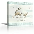 thumbnail image 1 of Sandpiper Sea I - Contemporary Fine Art Giclee on Canvas Gallery Wrap - wall décor - Art painting - 36 x 36 Inch - Ready to Hang, 1 of 2