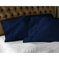 thumbnail image 2 of Pillow Cases Pack of 2 100% Egyptian Cotton , Soft and Luxury, Envelope Closure Bed Pillow Covers, Super Soft and Comfy 26" x 26" Inch - Navy Blue Stripe, 2 of 6