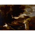 thumbnail image 2 of Nicolas Poussin 18x14 Black Ornate Wood Framed Double Matted Museum Art Print Titled - King Midas Turns an Oak Branch To&nbsp;Gold (ca.&nbsp;1625), 2 of 5