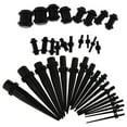 thumbnail image 1 of 36PCS Acrylic Tapers s O-s Ear Gauges Stretching 14G-00G Black, 1 of 9