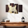 thumbnail image 2 of Elephant Stock Cream Electric Guitar Wall Art - Horizontal Multi Panel Canvas - Living Room Wall Decor - Music Multi Panel - Brown And Yellow Decor - 24" x 14", 2 of 4