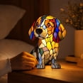 thumbnail image 7 of JHRGJIO Puppy Lamp Stained Glass, Dog Night Light Stained Resin Pup Light Charge Powered, Table Lamp Puppy Lamps for Home Bedroom Desk Display Warm Cozy Cute Unique, 7 of 7