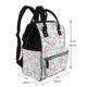 thumbnail image 2 of Disketp Cute Rabbit And Heart Mochila de Pañales de Gran Capacidad con Múltiples Bolsillos, Mochila de Viaje Multifuncional para Bebé, Unisex, Moderna y Resistente, 2 of 6