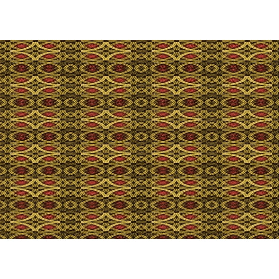 Ahgly Company Machine Washable Indoor Rectangle Transitional Caramel Brown Area Rugs, 7' x 9'