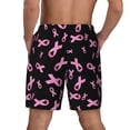 thumbnail image 2 of Lsque Mens Swim Trunks Breast Cancer Awareness Pattern - Bathing Suit Compression Liner - Beach Swim Shorts Swimwear - (S-3XL) - Stretch Quick Dry -XX-Large, 2 of 9