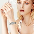 thumbnail image 3 of Watches for Women with Rectangular Roman Numeral Dial Stainless Steel Vintage Strap Quartz Waterproof Watches for Ladies,Gifts for Women, 3 of 7