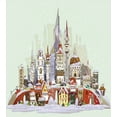thumbnail image 3 of Ambesonne Christmas Duvet Cover Sets, Xmas City Holiday, 2-Twin, Pale Green Lavender, 3 of 4
