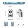 thumbnail image 2 of Uxcell Single Shower Door Rollers Copper Bottom Wheels Pulleys Guide 23mm 4, 2 of 6