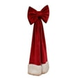 thumbnail image 2 of Dserhfy Christmas Velvet Chair Sashes, 11.8" x 29.5" Burgundy Chair Bows Tie Back for Christmas Banquet Wedding Birthday Party Dining Room Decoration, 2 of 8