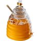 thumbnail image 4 of Clear Honeys Glass Bottle - Sealed Beehive-Shaped Honey Jar with Honeycomb Pattern, Kitchen Supplies, Lids Included, 4 of 5