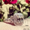 thumbnail image 2 of K-KED Shiny Crystal Zircon Stone 925 Silver Bow Rings Womens Wedding Fashion Jewelry-8, 2 of 5
