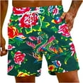 thumbnail image 3 of AXXD Men's Shorts Summer Drawstring Special Print Beer Festival Beach Casual Trouser Shorts Clearance, 3 of 5
