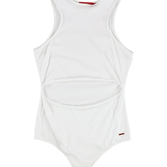 n:philanthropy Womens Open Ab Bodysuit Jumpsuit, White, Small