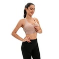 thumbnail image 2 of FOCUSSEXY Women Zip Front Sports Bra Post-Surgical Sports Support Bra Front Closure with Adjustable Straps Wirefree Racerback, 2 of 7