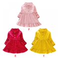 thumbnail image 3 of URMAGIC Toddler Baby Girl Cotton Fall Dress Dot Print Long Sleeve Button Down Kids Princess Party Dresses Sundress 1-2 Years, 3 of 13