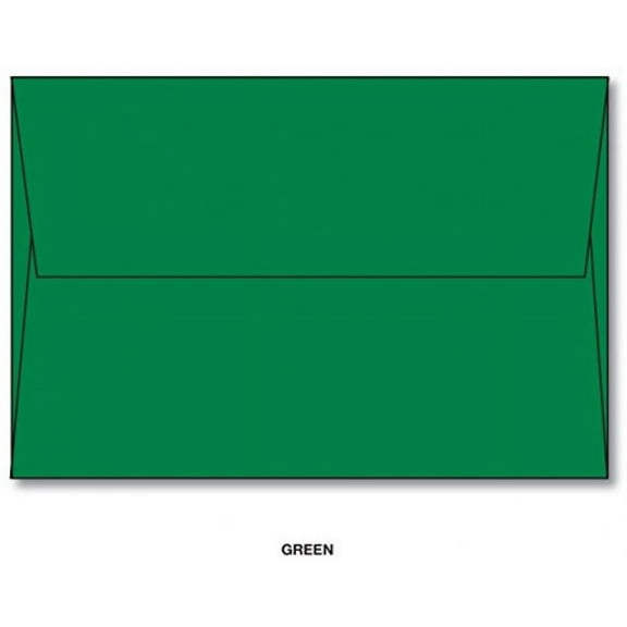 Green A6 Envelopes, 4 3/4" X 6 1/2" - 25 Envelopes