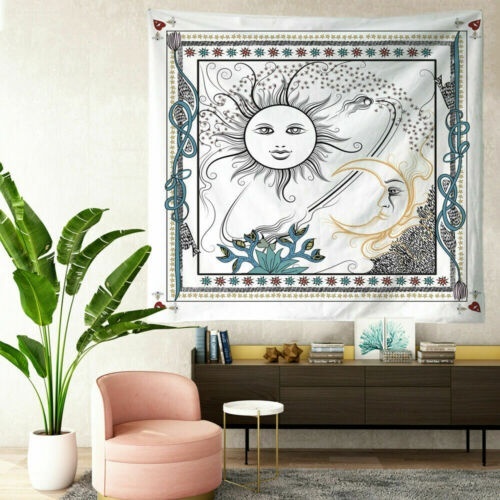 Mandala Skull Tapestry Moon Phase Change Wall Hanging Tapestries Home Room