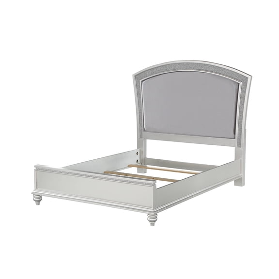 Acme Maverick Bed in Fabric & Platinum, Multiple Size