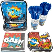 Superhero Party Supplies Packs (For 16 Guests!), Superhero Party Supplies, Superhero Birthday, Tableware