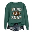 thumbnail image 3 of Women's Funny Letter Printed Graphic Football Fan Sweatshirt,Long sleeve Casual Crewneck Pullover Tops for Game Day,Weekend,Daily Wear Blackish Green XL, 3 of 7