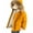 Yellow, variant on XIMIN Boys' Warm Winter Coat Waterproof Hooded Thicken Jacket with Faux Fur Hood Puffer Jacket Fleece Lined Fur Collar Outerwear Teenager Thicked Parka