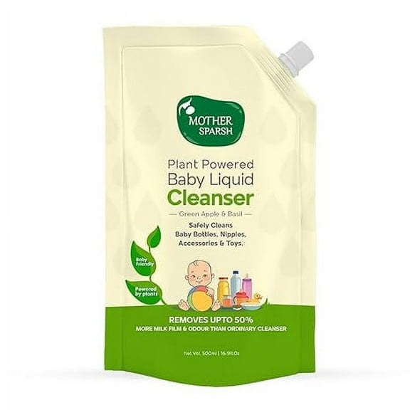 Mother Sparsh Natural Baby Liquid Cleanser (Powered by Plants) Cleanser for Baby Bottles 500ml