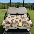 thumbnail image 3 of COEQINE 2-in-1 Golf Cart Seat Cover & Carry Bundle, Folds Like a Bag with Handle, Universal Fit for Two-Seaters, 4 Storage Pockets, Machine Washable Polyester, Western Cowboy Cactus, 3 of 8