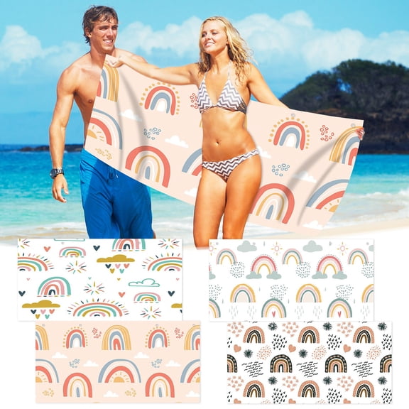 XGFHYJEH Beach Towel, Oversized Beach Towel, Beach Towel Clearance, Towel Beach, Lightweight Beach Towel, Portable Foldable Hypoallergenic Cooling Technology Breathable Towel for Beach