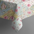 thumbnail image 5 of Pioneer Flower Floral Print Pattern Square Tablecloth, Waterproof Wipeable Spillproof Washable Table Cover for Home Kitchen Party Decor, 42"x42", 5 of 6