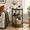 Grey-Classic, variant on Small Round Side Table With Charging Station Black