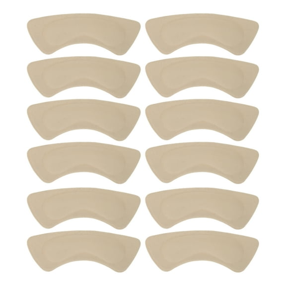 Unique Bargains 6 Pair Heel Pads Fan-shaped Heel Pads for Shoes Beige
