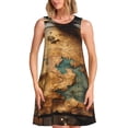 thumbnail image 1 of Disketp Antique Map Adventure Scene para Vestido sin Mangas para Mujeres, Vestidos de Verano para Mujeres, Casual y Holgado para la Playa, 1 of 7