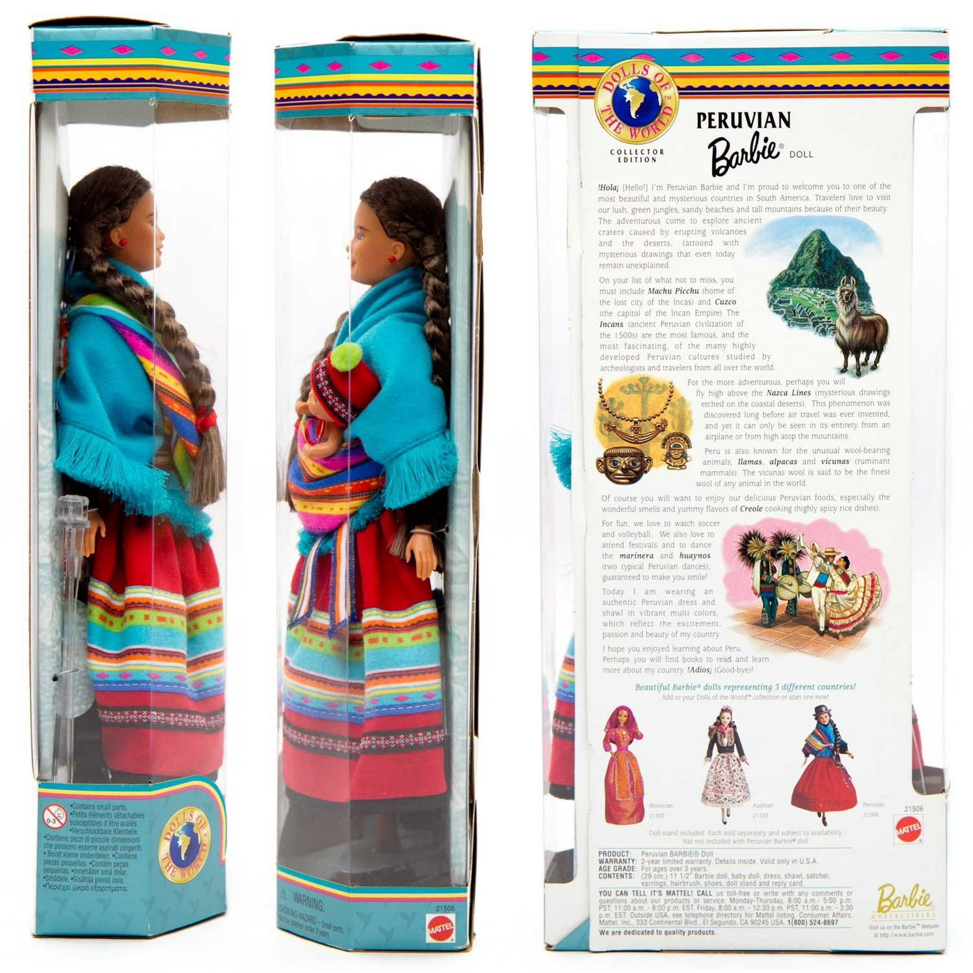 Peruvian Barbie Dolls of the World Collection Collector Edition Walmart