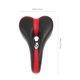thumbnail image 5 of 1pc Saddle Seat Hollow Design Leather Breathable for Bike Red, 5 of 5