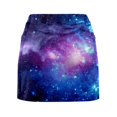 thumbnail image 5 of 2 In 1 Athletic Shorts Women Crossover High Waisted A-Line Pleated Mini Skirt Lightweight Comfy Breathable Athletic Workout Skirts Shorts with Drawstring,Purple,XXL, 5 of 5