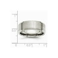thumbnail image 6 of White Stainless Steel Ring Band Wedding Beveled Comfort Flat, 6 of 6