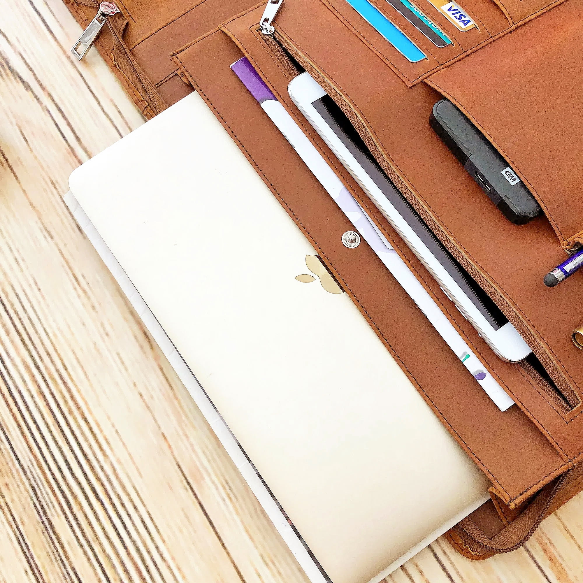 7 Ring Check Binder for Business Checks, Checkbook Binder with Zipper for 3-up Business Checks,Personalized Check Book Portfolio for 9 x 13 inch Sheets 600 Check, Check Holders for Men/Women
