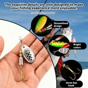 10 pcs Fishing Lures,Spin Composite Sequins Metal Lure,Fake Bait Simulated Bait Fishing Lure,Fishermen Gear Spinner Baits,Freshwater Saltwater Equipment Fishing Hook for Fishing Lover,Gift for Men